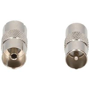 Kit adaptateur Schwaiger, connecteurs d'antenne IEC argentés pour extension de câble.