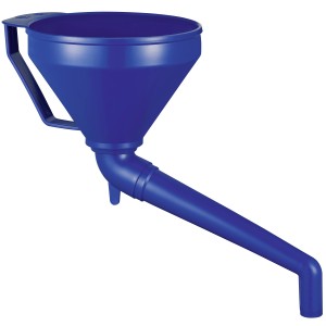 Entonnoir bleu LUX avec tube coudé (Ø 160 mm) pour entretien et réparation automobile.