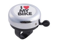 Urban Fahrradglocke I love my bike Schwarz-Silber Ø 5 cm Urban Fahrradglocke I love my bike Schwarz-Silber Ø 5 cm