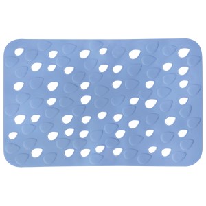 Tappetino vasca Spirella Drops blu, 35x53 cm, antiscivolo con ventose.
