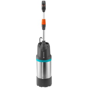 Gardena Pompe pour récupérateur d'eau de pluie 4700/2 inox automatic pour l'arrosage du jardin avec boîtier en acier inoxydable.