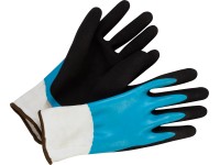 Gartenhandschuh Nitril-Vollbeschichtung Blau-Schwarz Gr. 8