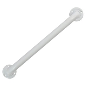 Barre d'appui MSV en acier blanc, 40 cm, pour plus de sécurité dans la salle de bain.