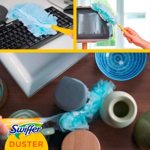 P&G Swiffer Duster recharge avec 9 pièces pour dépoussiérer.