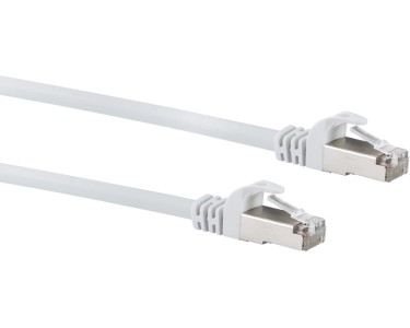 Cavi Ethernet CAT6 Piatti Ad Angolo Retto, 1,8m, Confezione Da 2, Bianco, Per Connessioni Di Rete In Spazi Stretti