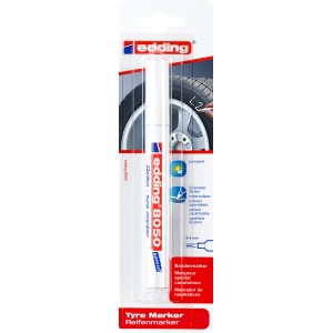 Edding 8050 marqueur pneu, blanc, pour marquage des pneus et surfaces en caoutchouc.