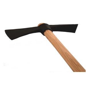 Hache croisée Crafttools avec manche en frêne, longueur 110 cm, pour couper les racines dans le jardin.