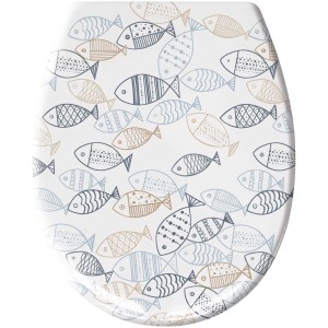 Abattant WC Kleine Wolke Sardinas motif poissons, duroplast, multicolore.