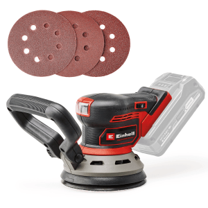Ponceuse excentrique sans fil Einhell TP-RS 18/32 Li BL-Solo avec papier abrasif (sans batterie/chargeur)