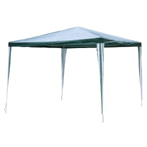 Gazebo verde con tetto in PE e struttura in metallo per giardino e feste.