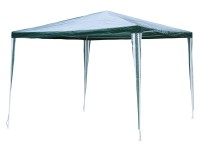 Pavillon mit Dach aus PE-Gewebe mit Metallgestänge und Kunststoffverbindungen