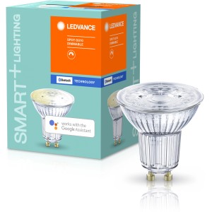 Ledvance Smart+ Lampada LED riflettore Bluetooth PAR16, GU10, 4.5W, bianco caldo, dimmerabile.