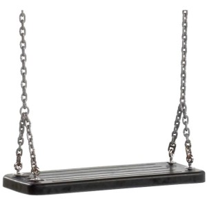 Sedile per altalena Pletscher in gomma con set di catene per scivoli e altalene.