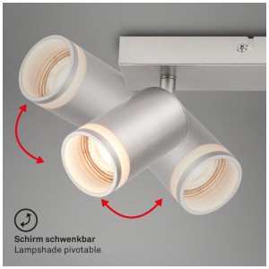 Briloner Rub faretto, 2 luci, cromo, spot orientabili per illuminazione flessibile.