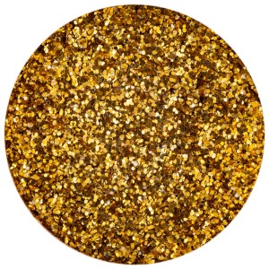 Feiner Glorex Bio-Glitter in Gold für Bastelarbeiten und Dekorationen.