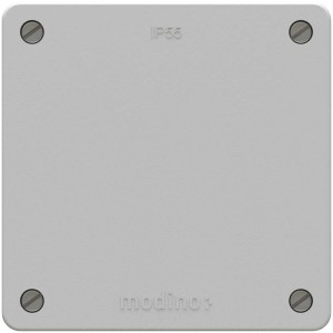 Couvercle borgne gris clair Exo IP55 taille 1 x 1 pour programmes d'interrupteurs en saillie.