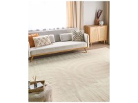 Teppich Mastung Streifenmuster Wolle Hellbeige 300 x 400 cm