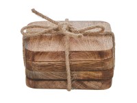 Mica Decorations Untersetzer Duko Mangoholz Braun 10 x 10 cm / 4 Stk. Mica Decorations Untersetzer Duko Mangoholz Braun 10 x 10 cm / 4 Stk.