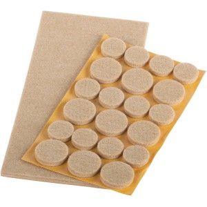 Lot de patins pour parquet naturel, autocollants, pour pieds de meubles et sols délicats.