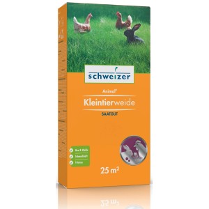 Paquet de graines pour prairie pour petits animaux Animal avec poules et lapins dans la prairie.
