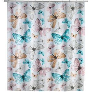 Tenda doccia Wenko Butterfly con farfalle colorate, 180x200 cm.
