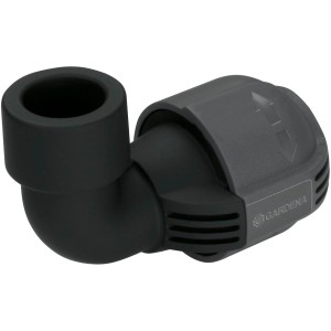 Gardena Raccordo a L 25 mm x 3/4" per sistemi Micro-Drip, per collegamento flessibile degli irrigatori.