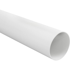 Tubo rotondo bianco Marley (0,5 m, Sistema 125) per cappe aspiranti.