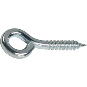 Vite ad anello LUX zincata (2x12 mm) con filetto per legno, adatta per appendere e fissare.