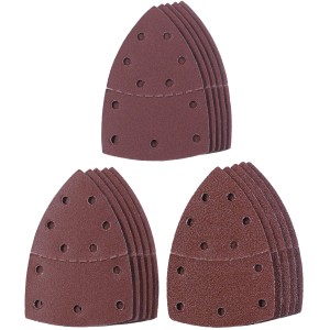 Einhell Q-Stick triangles abrasifs, set de 15 pièces pour ponceuses multifonctions, 150x100mm, grains variés.