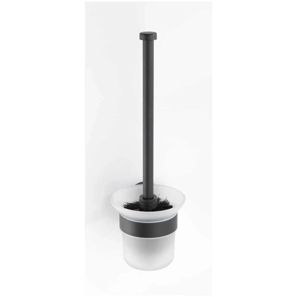 WENKO WC-Garnitur Bosio – Edelstahl, Wandmontage, Mit Abnehmbarem Keramikbehälter, 10x35x14 Cm