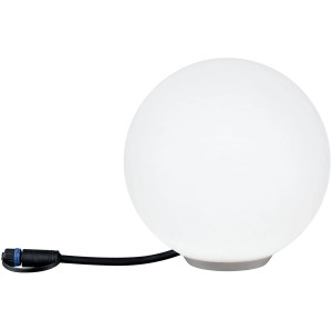 Lampada a globo Paulmann Plug & Shine, Ø 20cm, RGBW, per illuminazione esterna.