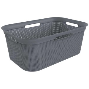 Cesto portabiancheria Rotho Brisen antracite (41 l) in plastica con manici.