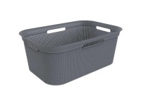Cesto Biancheria Sporca Pieghevole Tessuto Portabiancheria Manici Metallo Grigio 10245417