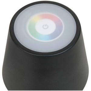 Lampada da tavolo LED Greemotion con cambio colore, struttura in acciaio nero, dimmerabile.
