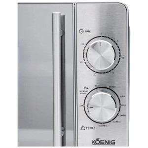 Dettaglio: Microonde Koenig Classic con Grill, con comandi e maniglia della porta.