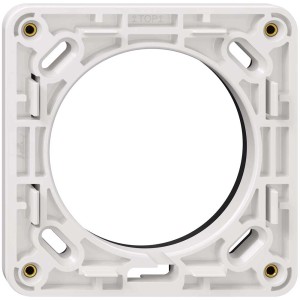 Telaio di montaggio a incasso Feller IP20, bianco, dimensioni 1x1 per installazione elettrica.