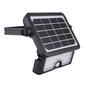 Lampada solare Globo nera con sensore, 3,4 cm, per esterni.