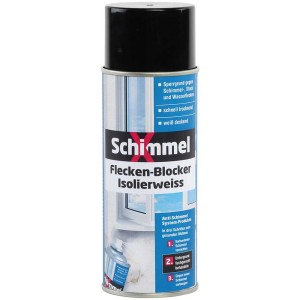 Schimmel X Flecken-Blocker Isolierweiss spray per il trattamento di macchie di muffa e acqua.