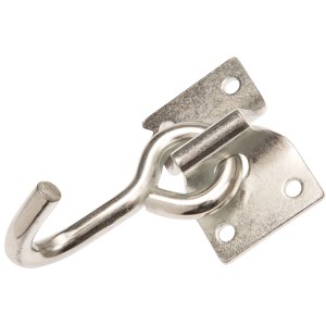 Gancio per amaca Conacord in acciaio, diametro 9,5 mm, lunghezza 65 mm.