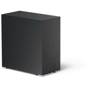 Meuble noir pour aquarium Oase Styleline 125. Support d'aquarium élégant et moderne avec rangement.