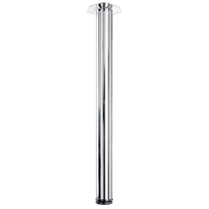 Set gambe tavolo Hettich, cromate, Ø 60 x 710 mm, 4 pezzi. Gambe per mobili rotonde e lucide.