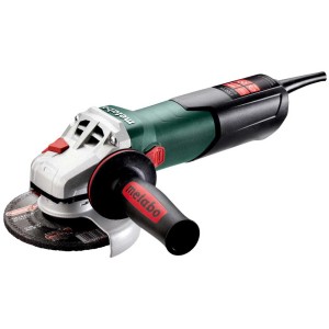 Meuleuse d'angle Metabo WEV 11-125 Quick avec disque à meuler et poignée supplémentaire.