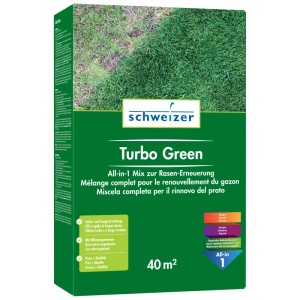 Eric Schweizer Turbo Green Sementi per prato All-in-1 Mix per 40 m² di rinnovo del prato.