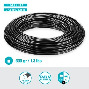 Tubo di distribuzione Gardena 4,6 mm (3/16) ad anello, linea di alimentazione per Micro-Drip-System.