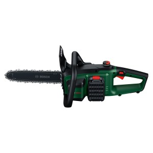 Tronçonneuse à batterie Bosch PKE18V-30-28 avec batterie et chargeur, vert/noir.