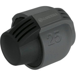 Gardena Bouchon terminal 25 mm pour systèmes d'arrosage, pour une fermeture sécurisée des tuyaux de raccordement.