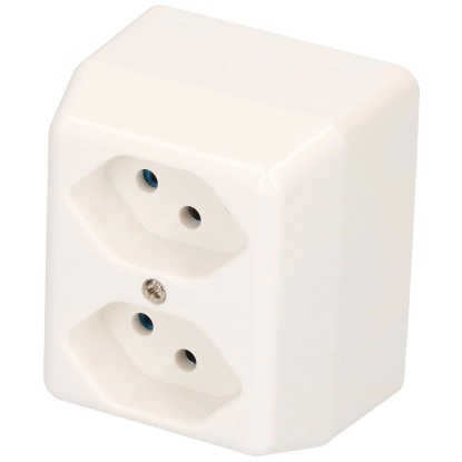 AP-Steckdose Basico Hager parallel 2xT13