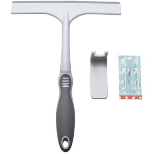 Diaqua tergivetro doccia Smart, bianco-grigio, con supporto e Tesa Powerstrips® per bagno e doccia.