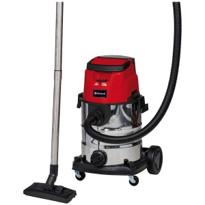 Einhell TE-VC 36/25 Li S-Solo aspirateur eau et poussière sans fil avec cuve en acier inoxydable et accessoires.
