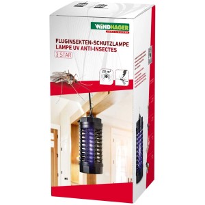 Windhager Lampada antizanzare 3 Star per ambienti fino a 20m², utilizzabile in piedi o appesa.